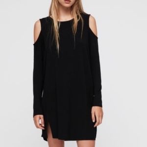 AllSaints Esther Flame Cold Shoulder Knit Dress